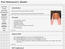 Tablet Screenshot of prof.alhaider.com